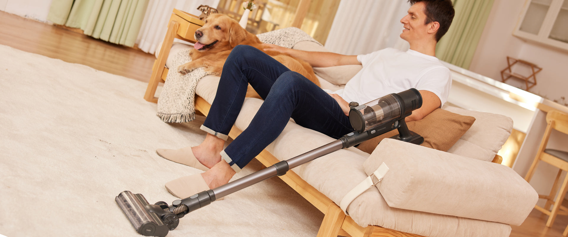  Proscenic Vacuum Cleaners for Home, P11 Mopping 35Kpa Cordless  Vacuum Cleaner and Mop Combo with Touch Screen, Stick Vacuum Equipped  5-Stage Filtration System, Hardwood Floor Vacuum for Pet Hair, Car